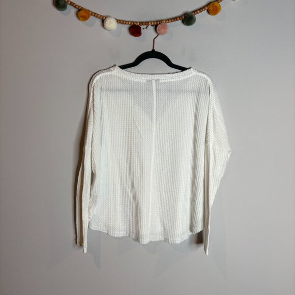 Out from Under Urban Outfitters white waffle henley top - Picture 5 of 5